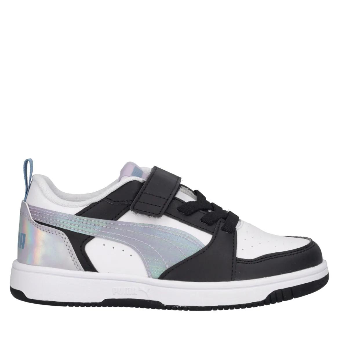 REBOUND V6 LO Sneakers Junior Lilla Metallizzato, Bianche e Nere