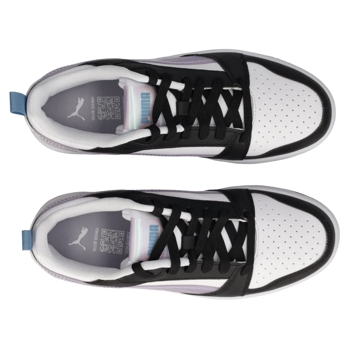 REBOUND V6 LO Sneakers Junior Lilla, Bianche e Nere