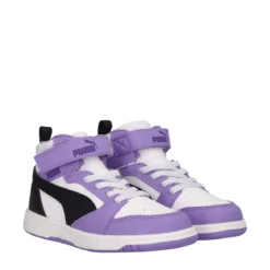 REBOUND V6 MID AC INF Sneakers Bambina Lilla, Bianche e Nere