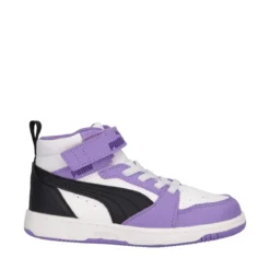 REBOUND V6 MID AC INF Sneakers Bambina Lilla, Bianche e Nere