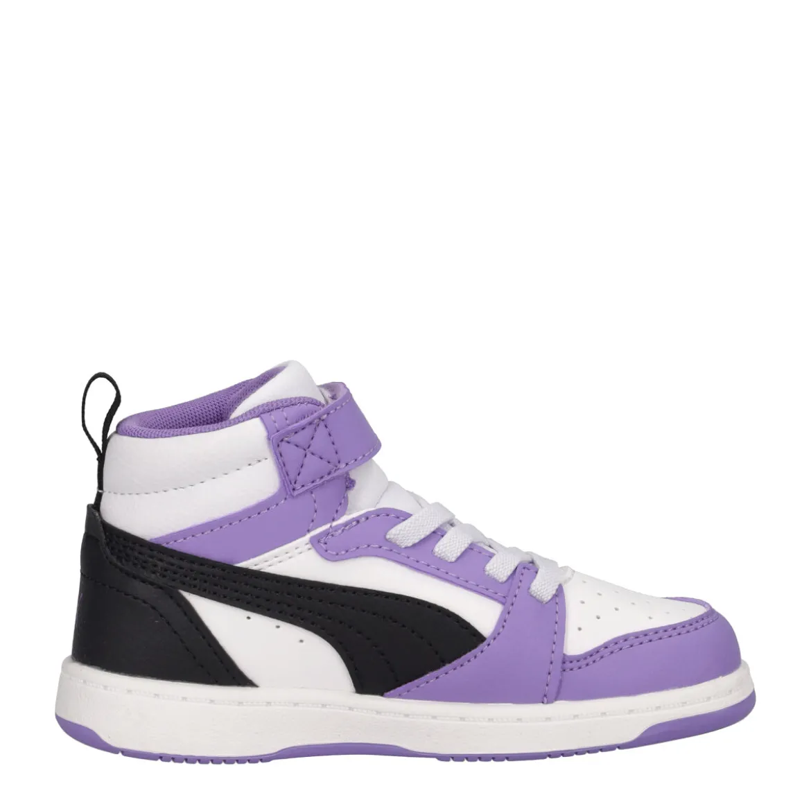 REBOUND V6 MID AC INF Sneakers Bambina Lilla, Bianche e Nere