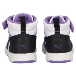 REBOUND V6 MID AC INF Sneakers Bambina Lilla, Bianche e Nere