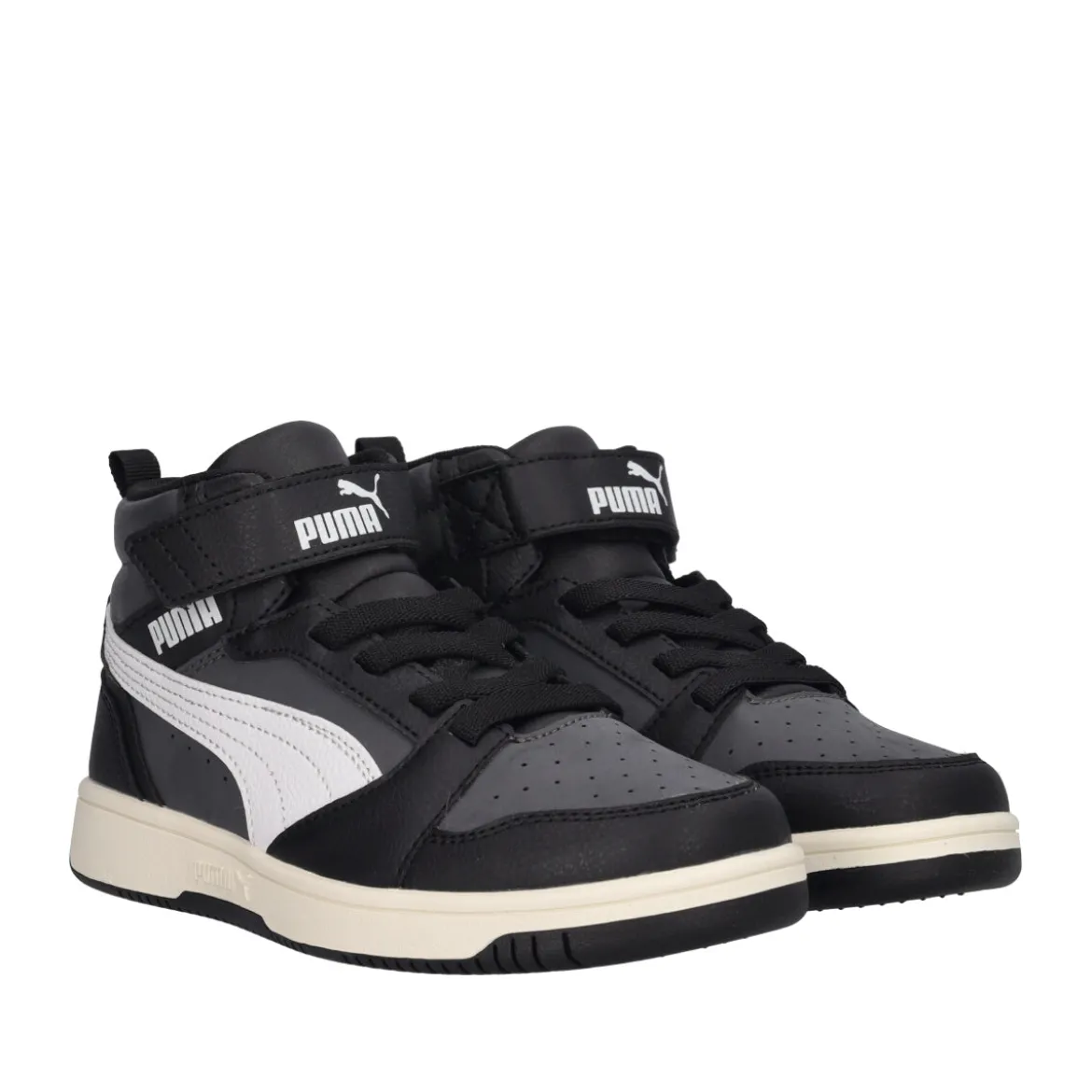 REBOUND V6 MID AC PS Sneakers Junior Grigie, Nere e Bianche