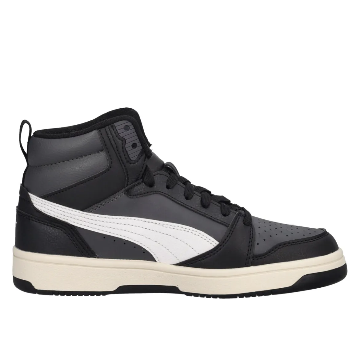 REBOUND V6 MID JR Sneakers Junior Nere e Bianche