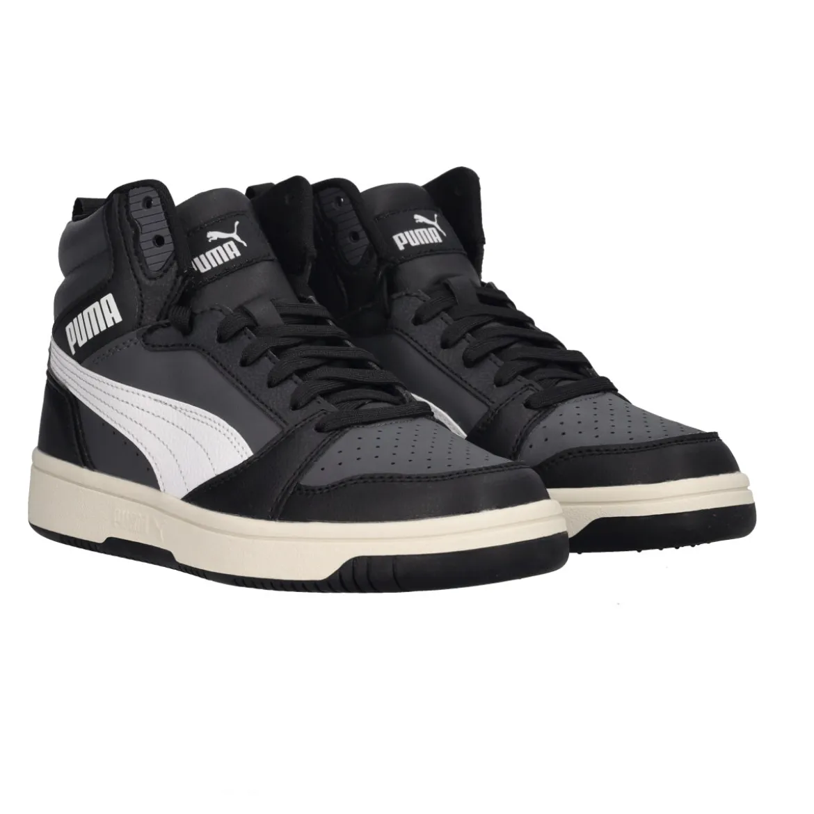 REBOUND V6 MID JR Sneakers Junior Nere e Bianche