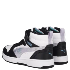 REBOUND V6 MID Sneakers Junior Lilla, Bianche e Nere