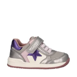 RISHON Sneakers Bambina Argento e Rosa