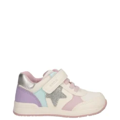 RISHON Sneakers Bambina Off White, Rosa e Lilla