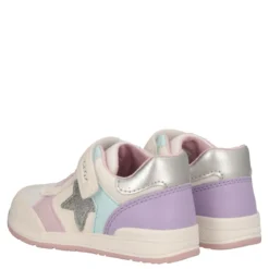 RISHON Sneakers Bambina Off White, Rosa e Lilla