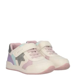 RISHON Sneakers Bambina Off White, Rosa e Lilla