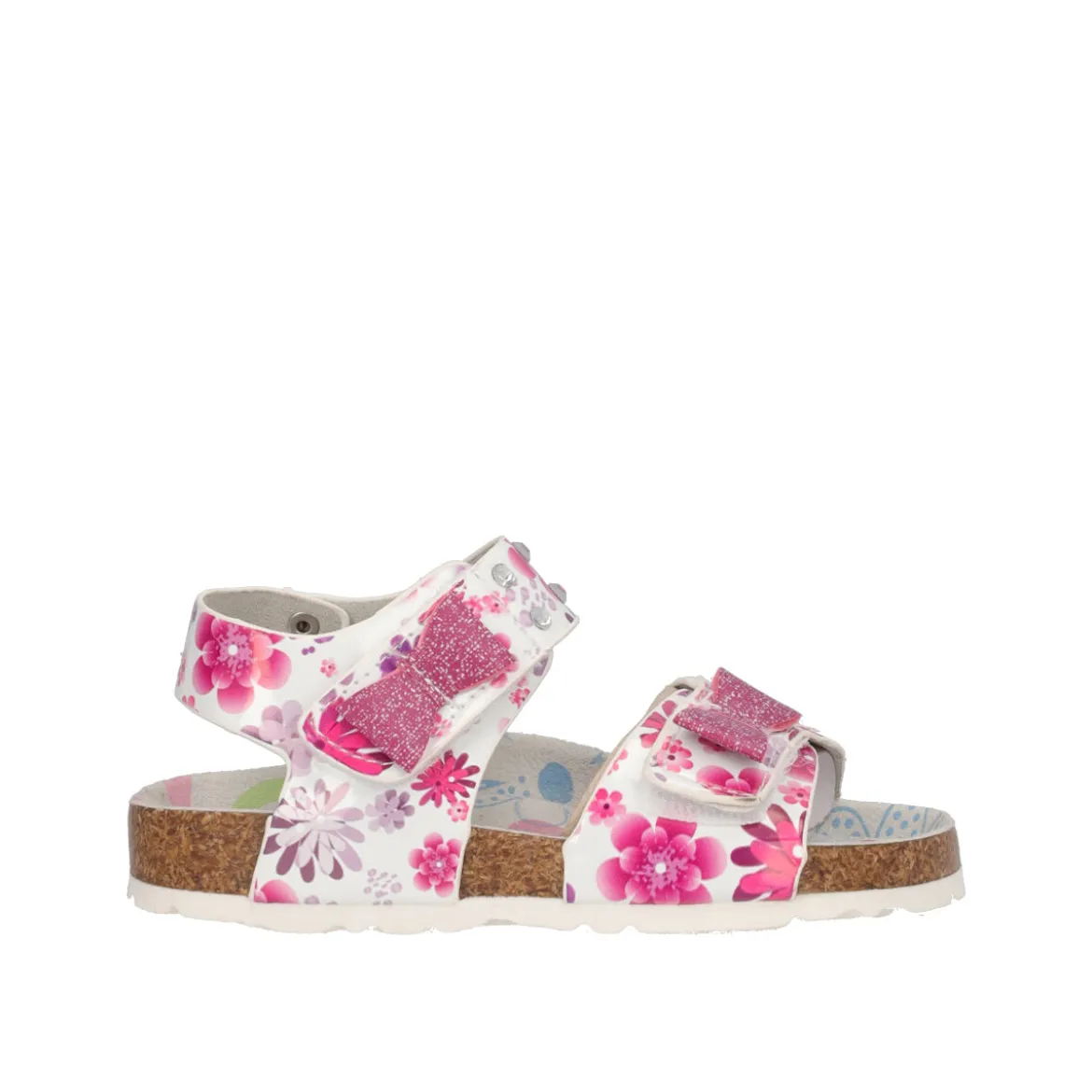 Sandali Bambina Bianche e Fucsia