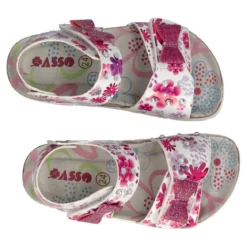 Sandali Bambina Bianche e Fucsia
