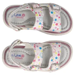 Sandali Bambina Bianche Flower Multicolor