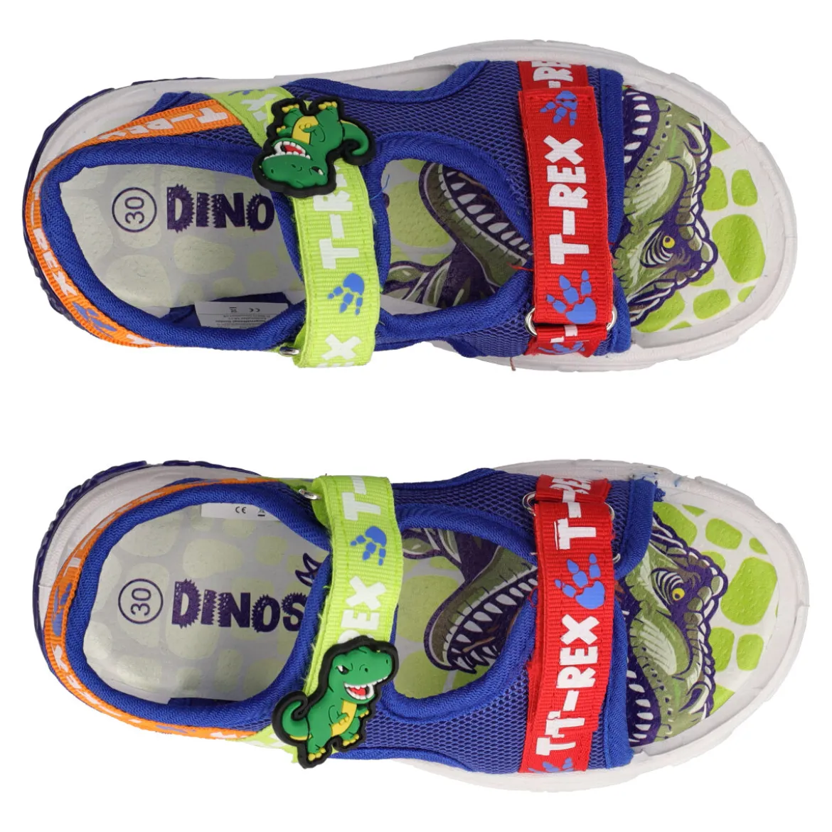 Sandali Bambino Blu Dinosauri con Luci