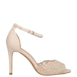 Sandali con tacco 10 cm Donna Crema