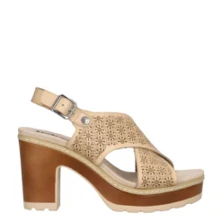 Sandali con Tacco Donna Beige