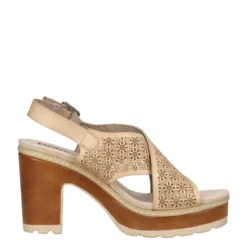 Sandali con Tacco Donna Beige