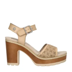 Sandali con Tacco Donna Beige