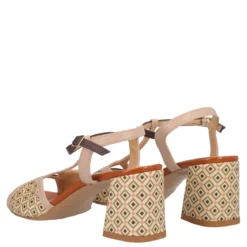 Sandali con Tacco Donna Beige
