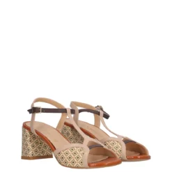 Sandali con Tacco Donna Beige