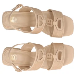Sandali con Tacco Donna Beige