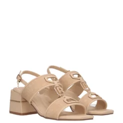 Sandali con Tacco Donna Beige
