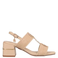Sandali con Tacco Donna Beige