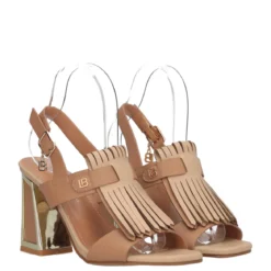 Sandali con Tacco Donna Beige
