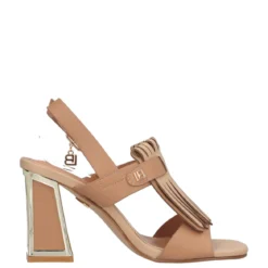 Sandali con Tacco Donna Beige