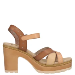 Sandali con Tacco Donna Beige