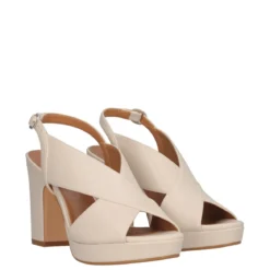 Sandali con Tacco Donna Beige