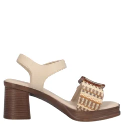 Sandali con Tacco Donna Beige