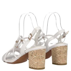 Sandali con Tacco Donna Bianche