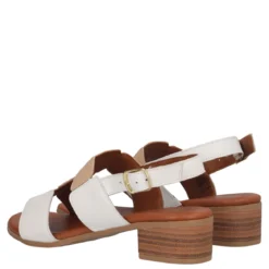 Sandali con Tacco Donna Bianchi, Oro e Beige