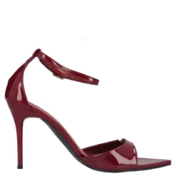 Sandali con Tacco Donna Bordeaux in Vernice