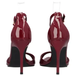 Sandali con Tacco Donna Bordeaux in Vernice