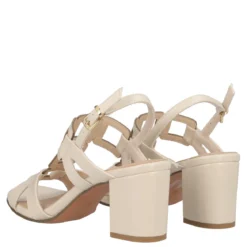 Sandali con Tacco Donna Crema