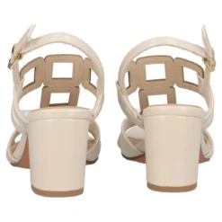 Sandali con Tacco Donna Crema