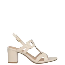Sandali con Tacco Donna Crema