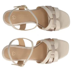 Sandali con tacco Donna Crema
