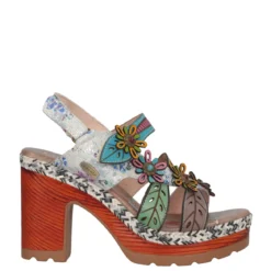 Sandali con Tacco Donna Multicolor