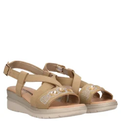 Sandali con Zeppa Donna Beige