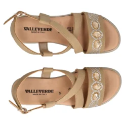 Sandali con Zeppa Donna Beige