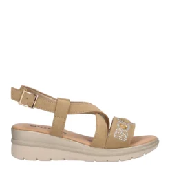 Sandali con Zeppa Donna Beige