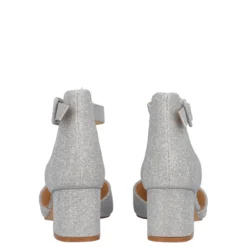 Sandali Donna Argento Glitter Tacco 5,5 cm