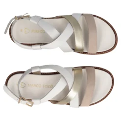 Sandali Donna Bianchi e Oro