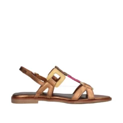Sandali Donna Bronzo, Oro e Fucsia
