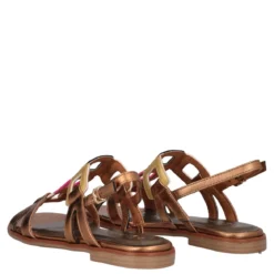 Sandali Donna Bronzo, Oro e Fucsia