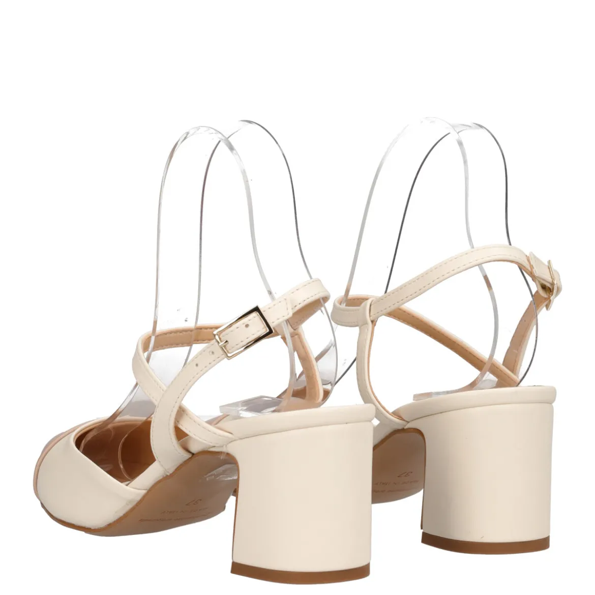 Sandali Donna Nude-Burro Tacco 6 cm
