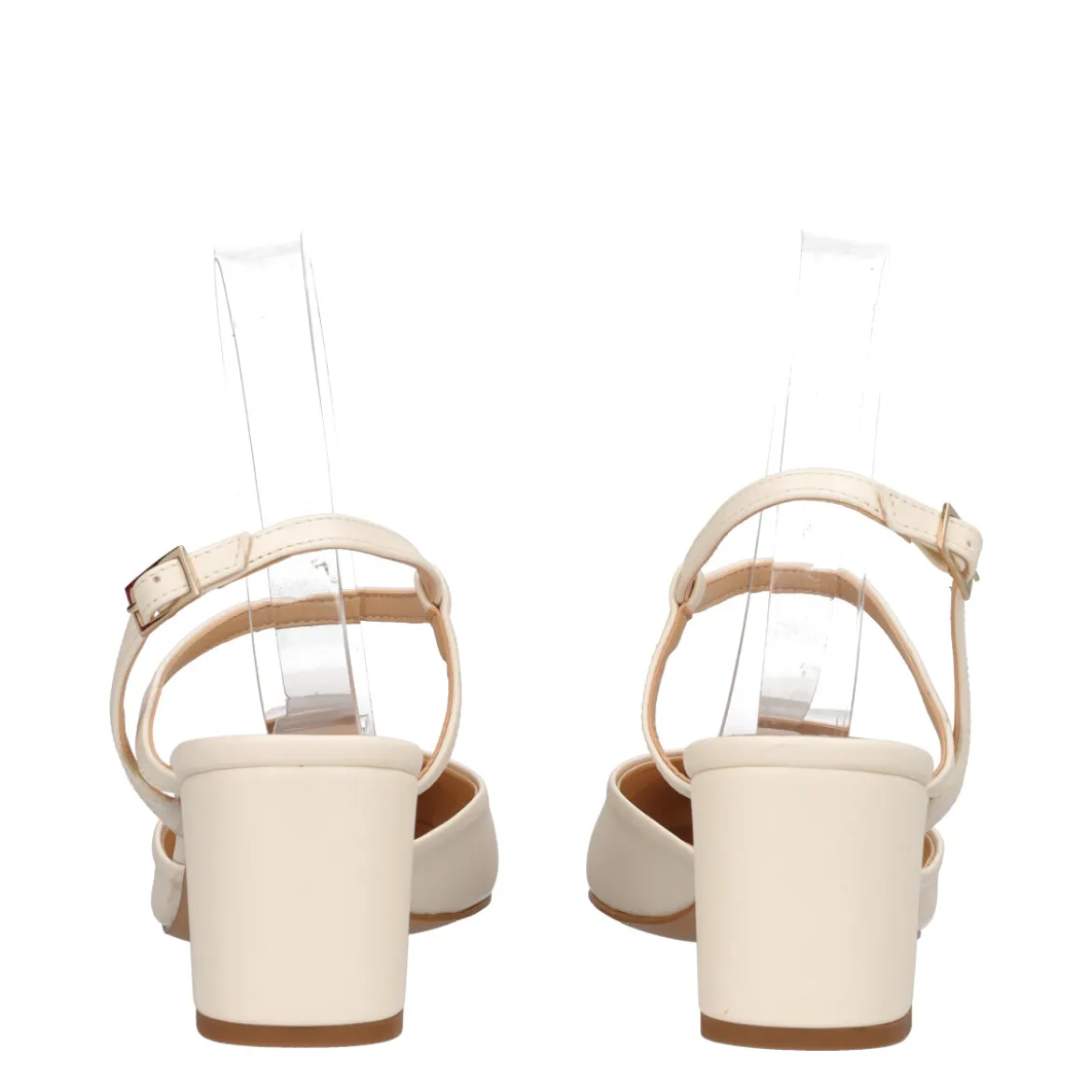 Sandali Donna Nude-Burro Tacco 6 cm